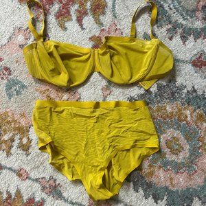 CUUP Balconette Mesh Bra - 36H - matching set